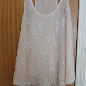 Rue21 Cream Floral Lace Top